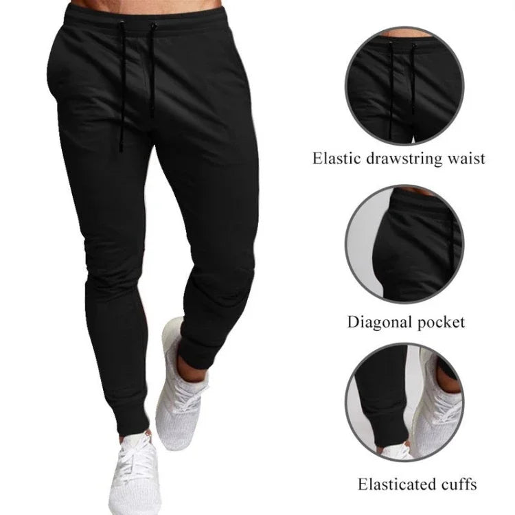 Casual Pants Men's Jogger Sweatpants Large Size Elastic Waist Sports/Casual Trousers Loose Fitness Clothes Spring Thin Pants