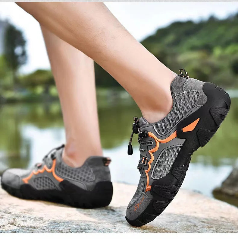 Oulylan Summer Breathable Men Hiking Shoes Mesh Outdoor Men/Climbing Shoes Men Sport Shoes Quick-dry Water Shoes