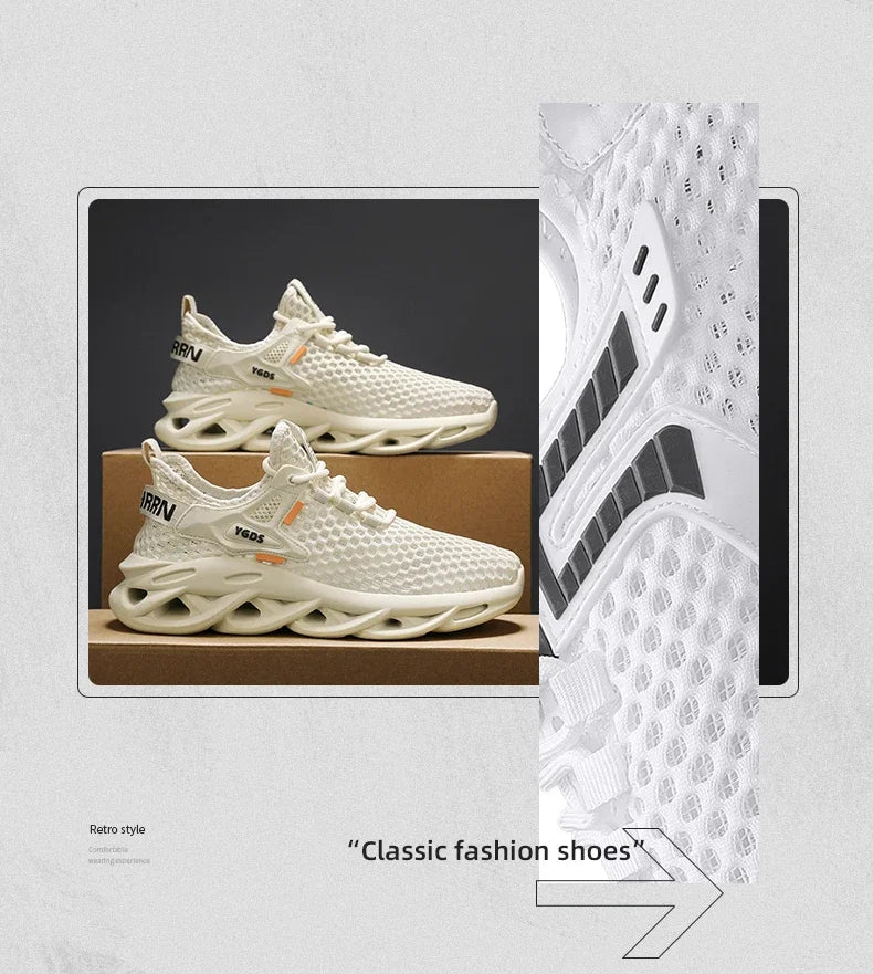 Men's Summer Mesh Sneakers Breathable for Casual Outdoor Running/Tennis Hiking & Luxury Platform Loafers Style