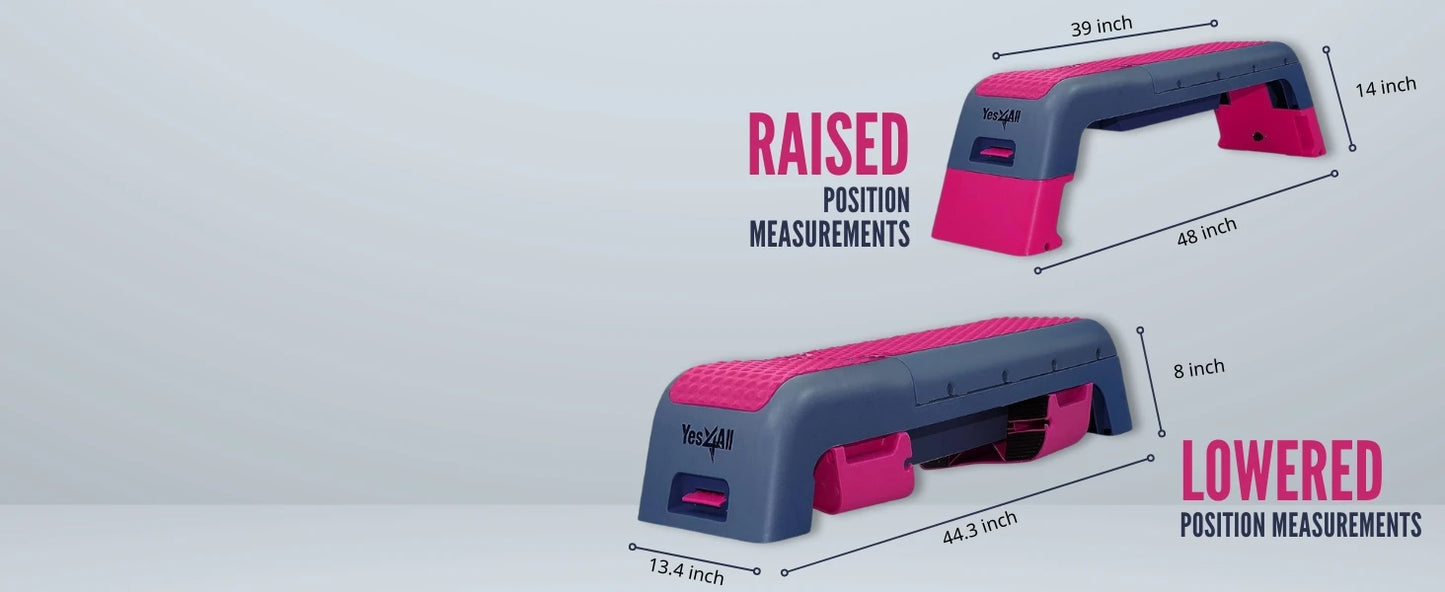 Multifunctional Aerobic Deck Versatile Fitness Station/Weight Bench Aerobic Stepper Plyometrics Box for Cardio Workouts