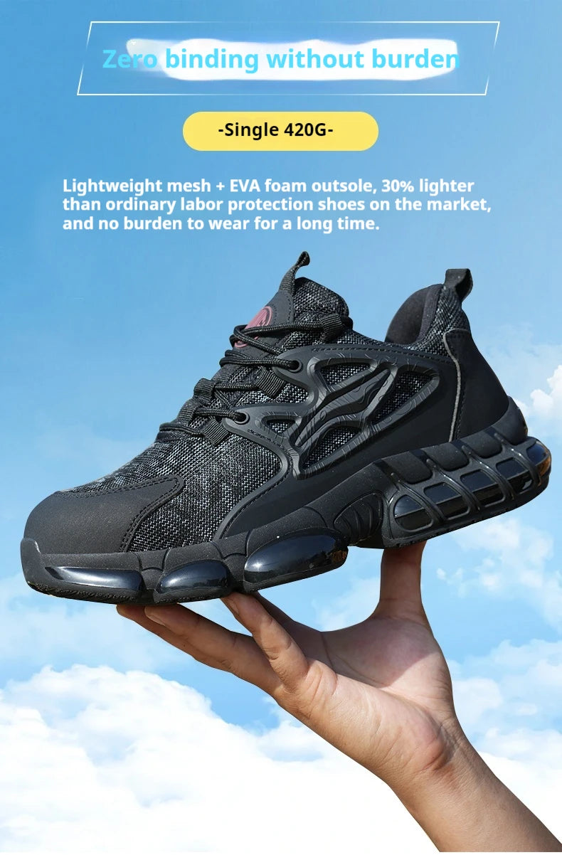 Protective Safety Shoes Men Anti-smash Anti-puncture Steel Toe Work Shoes/Breathable Security Industrial Shoes Men Safety