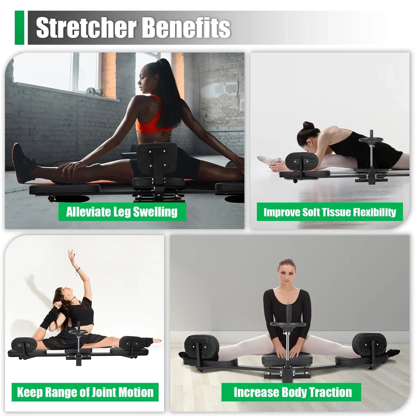 Leg Stretch Machine for Dancers, Heavy Duty Steel Frame Equipment Splits Machine/for Home Gym Split Machine Training Fitness
