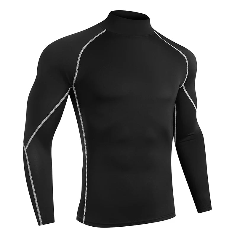 Men Running T shirt Quick Dry Bodybuilding Sport Shirt Long Sleeve/Compression Top Fitness Tight Rash Guard Gym T-Shirt Men