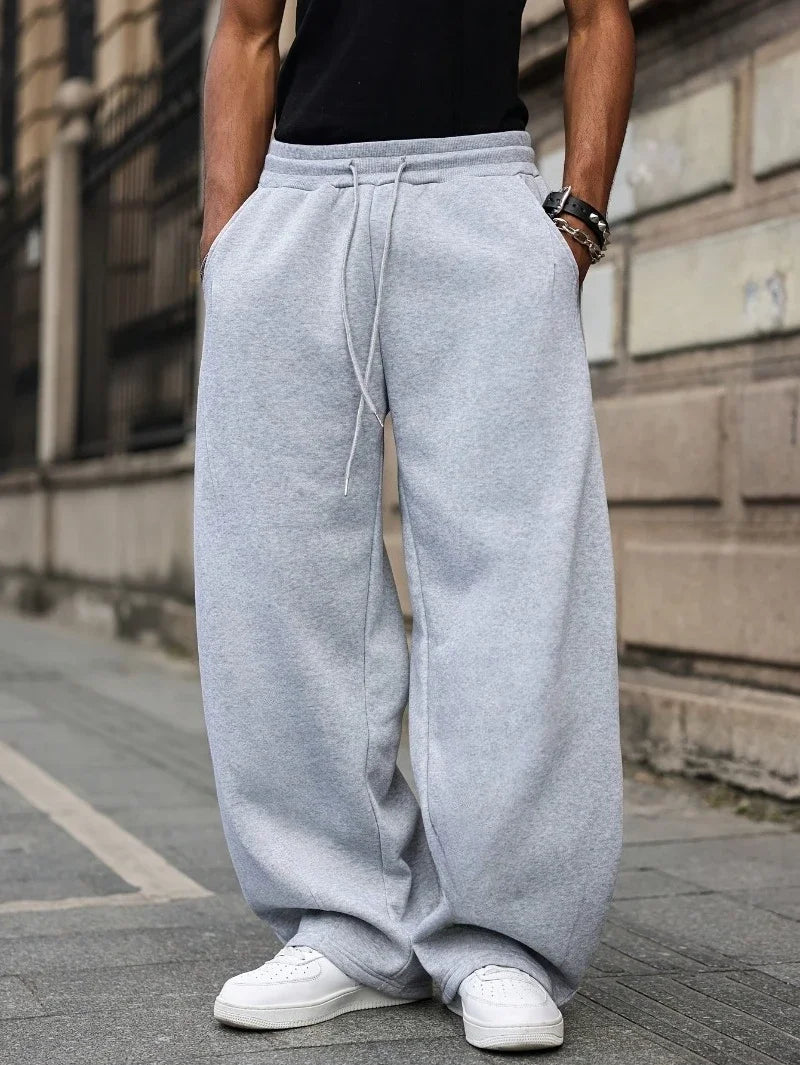 Sweatpants High Street Hip Hop Casual Pants Men Y2K Oversized/Sport Winter Fall Super Handsome Men's Straight Leg Pants