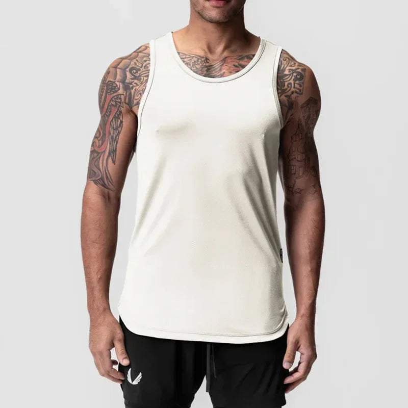 Men's Summer Casual Clothing Breathable Sport Basketball/Tank Top Gym Fitness Workouts Quick Dry Sleeveless Shirts Running Vest