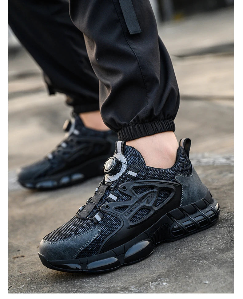 Work Safety Shoes Boots Women Steel Toe Cap Sport Sneakers/Puncture Proof Crash Proof Light Wear Resistant Industrial Shoes