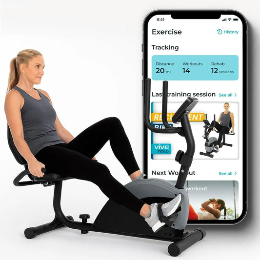 Recumbent Exercise Bike Stationary Recumbent Exercise/Cycle Device for Seniors Adults Men and Women Indoor Fitness