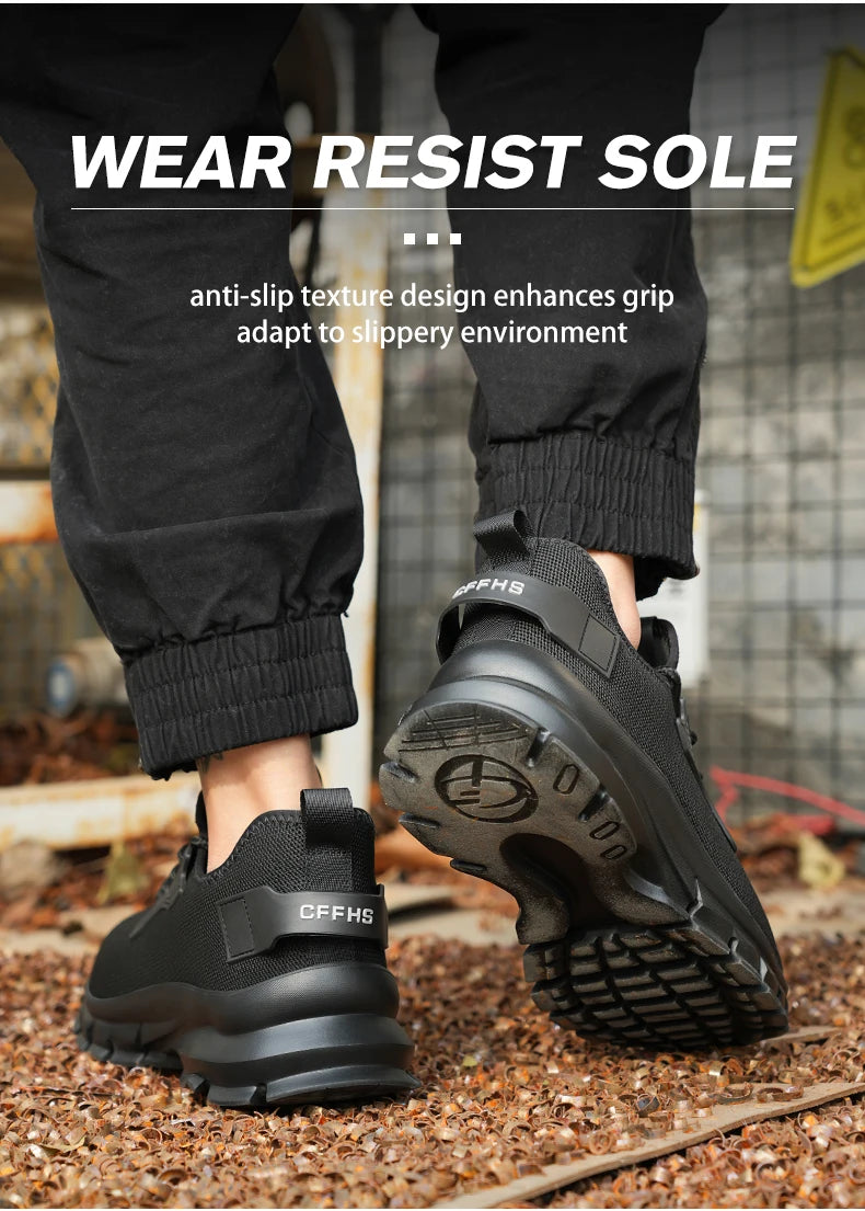Soft-soled comfortable anti-smash/anti-puncture and breathable safety shoes