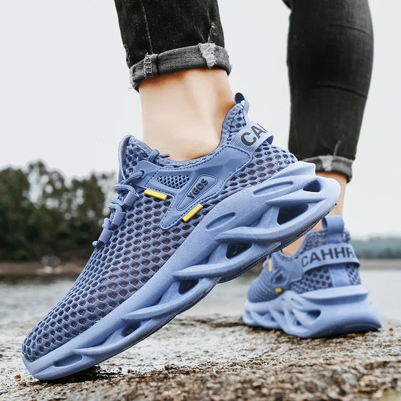 Men's Summer Mesh Sneakers Breathable for Casual Outdoor Running/Tennis Hiking & Luxury Platform Loafers Style