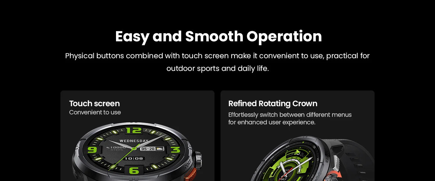 HAYLOU Solar Ultra GPS Smart Watch 1.6” AMOLED Display 60Hz Refresh Rate/Bluetooth Calls 5ATM Water Resistance Sports Smartwatch