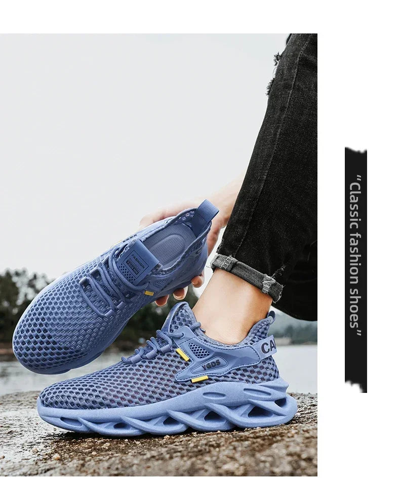 Men's Summer Mesh Sneakers Breathable for Casual Outdoor Running/Tennis Hiking & Luxury Platform Loafers Style