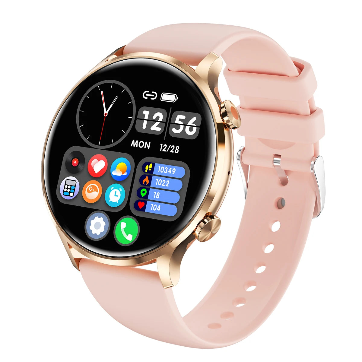 Body Temp Monitor Smartwatch for Women/ Men, 1.39'' HD Touch Screen/with Sleep Monitor/ IP67 Waterproof / 100+Sports/ SMS Alerts