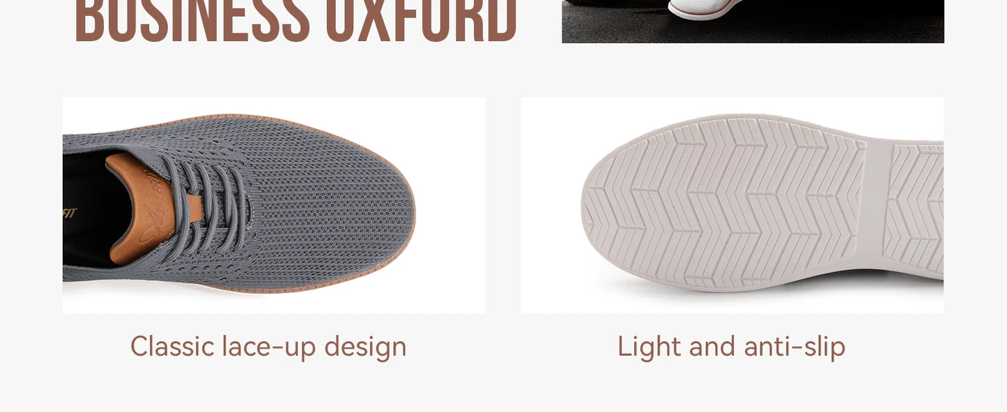 Men's Casual Sneakers Oxfords Business/Mesh Breathable Walking Athletic Shoes