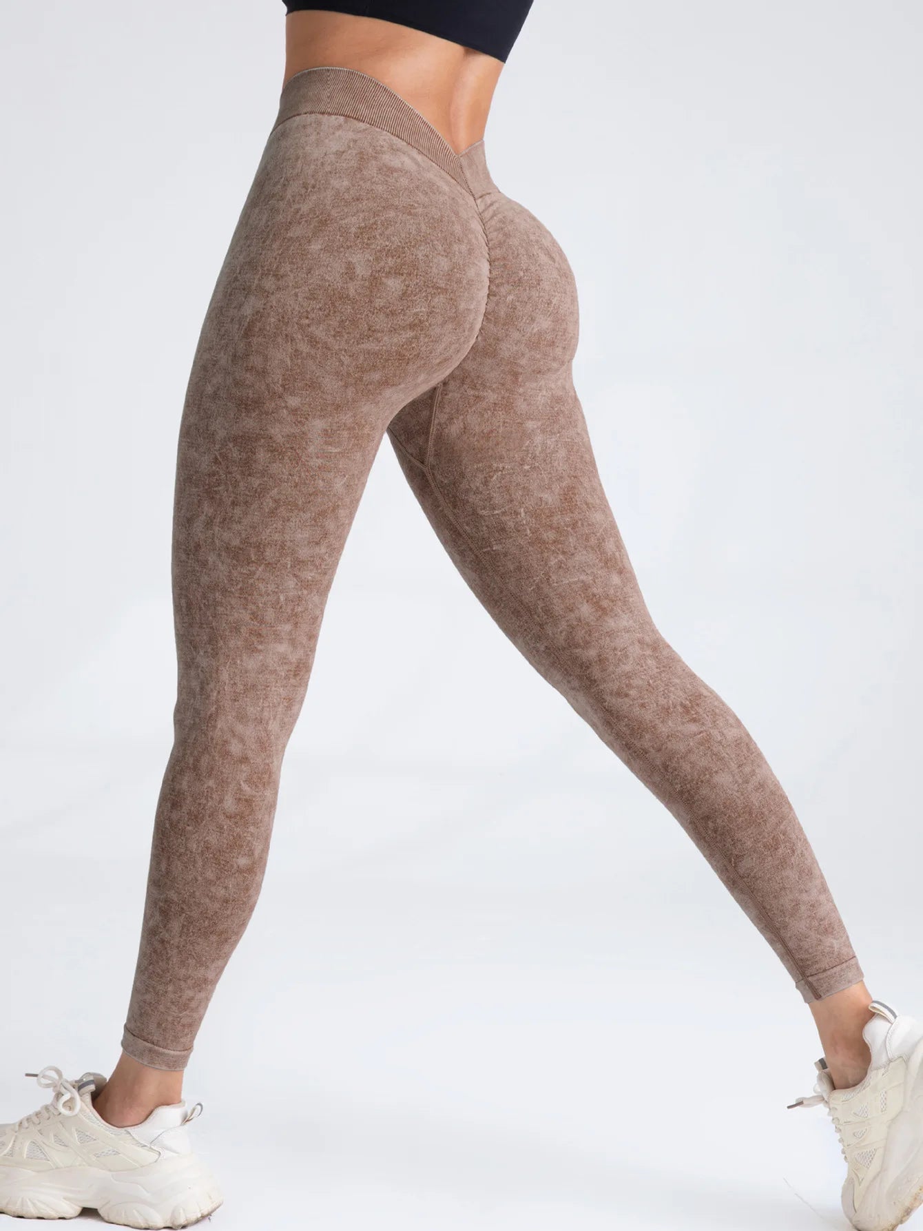 V Back Yoga Pants Women Workout Sport Leggings Fitness Seamless Leggings/Girl Gym Tights Scrunch Push Up Sportswear