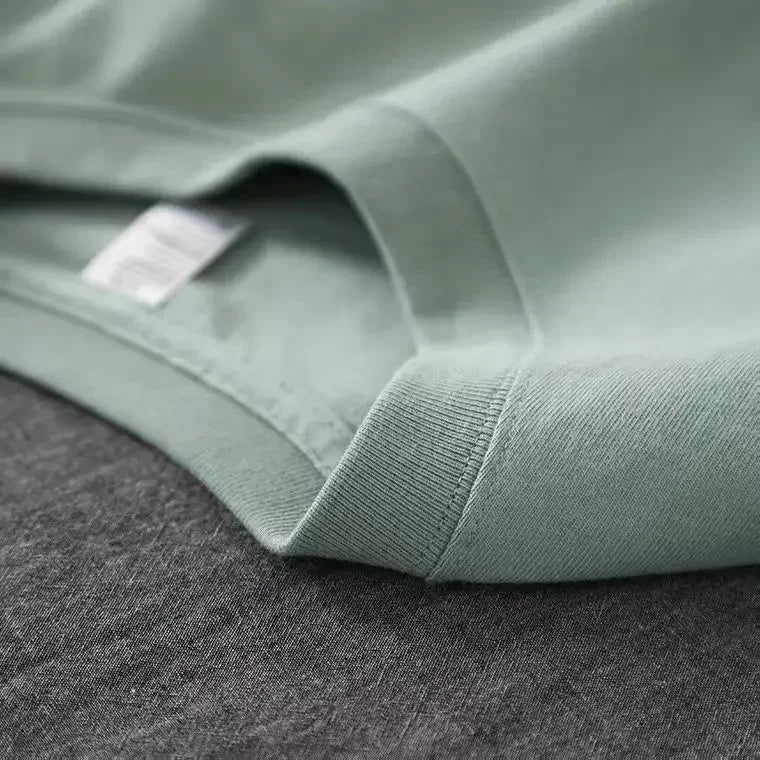 Summer Men Green T-shirt 100% Pure Cotton/Short-sleeved Top T-shirt Green Cotton Half-sleeve T Shirt