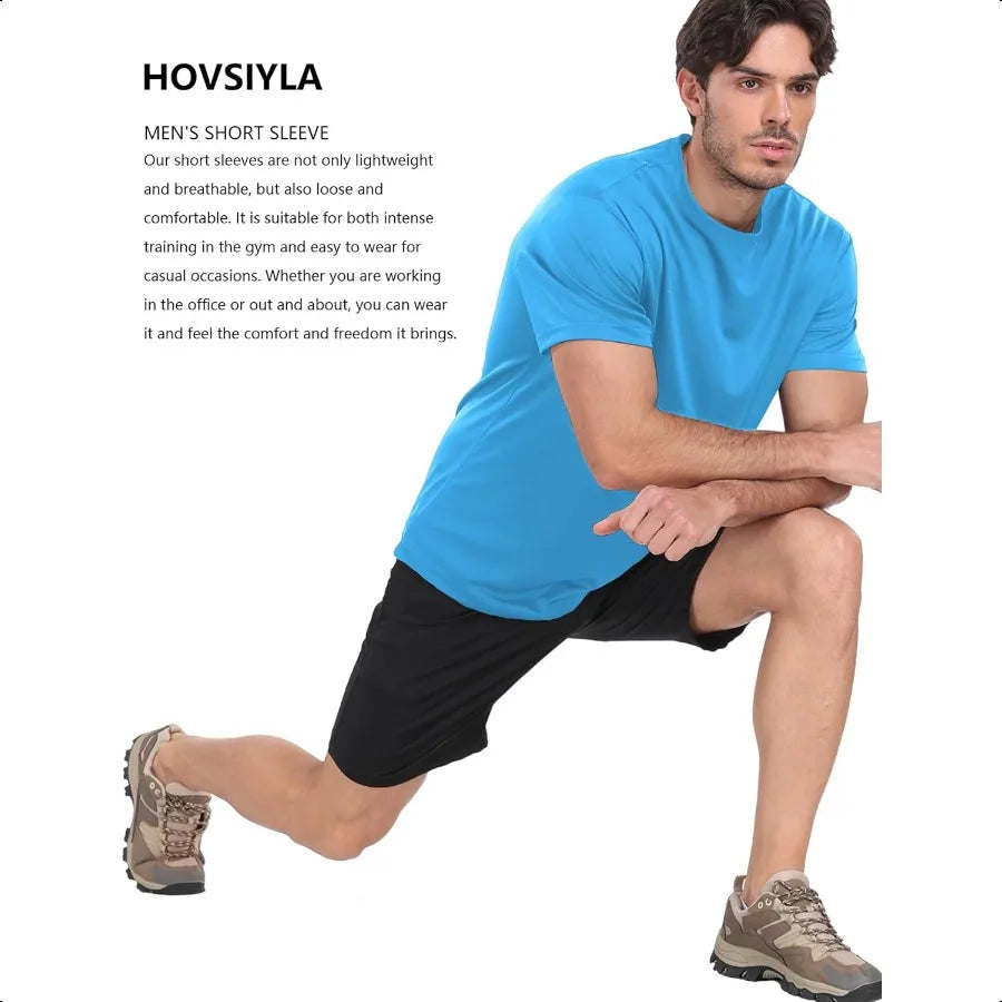 1 5 Pack Workout Shirts for Men Athletic Running Gym Quick Dry/Short Sleeve Performance Moisture Wicking T Shirt
