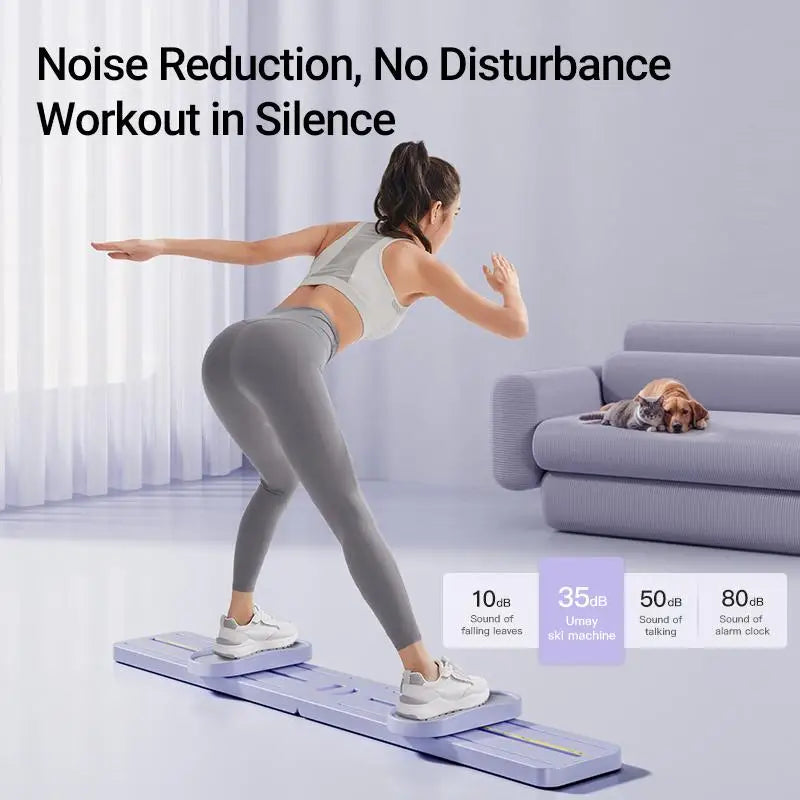 "Foldable 3-in-1 Ski Trainer: Leg, Pelvic & Hip Strengthener/for Postpartum Women Home Gym Equipment"