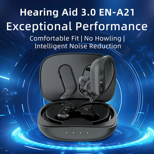 BTE Wireless hearing aids headphones rechargeable/for the deaf severe hearing loss sound amplifier