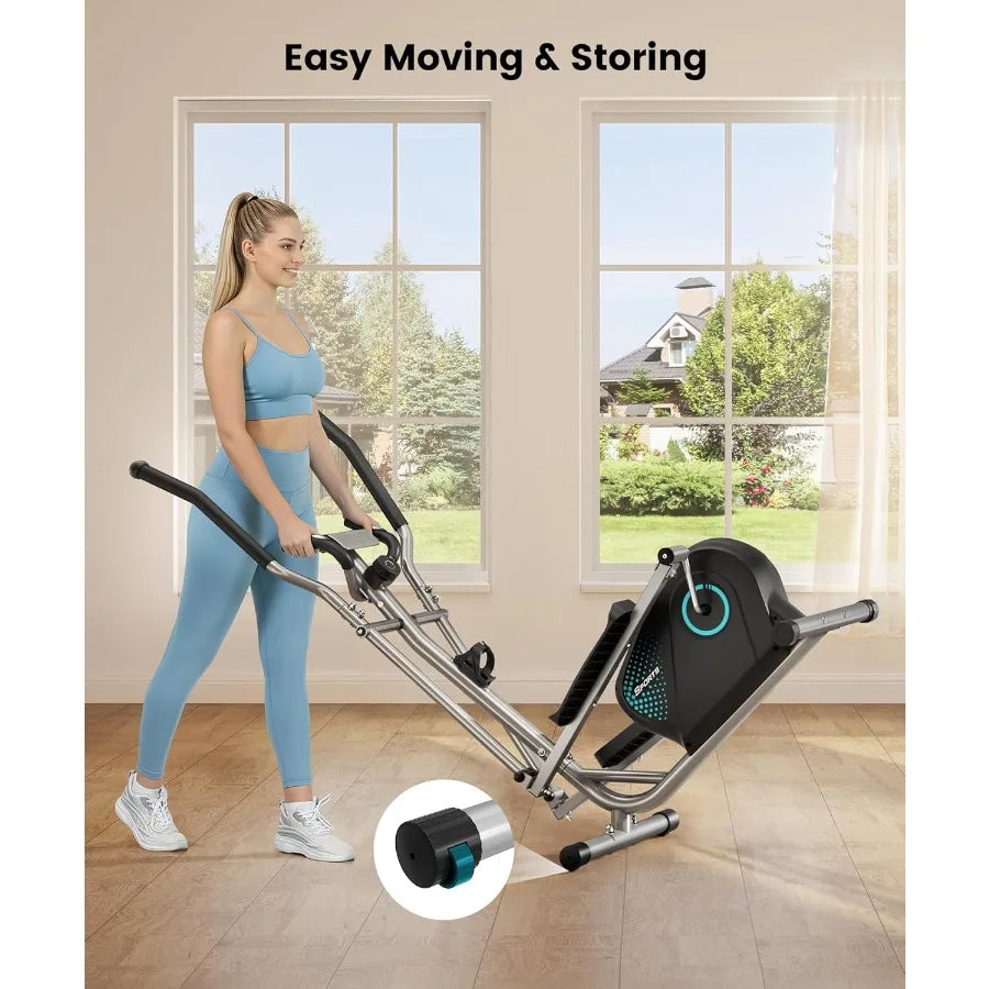 THERUN Elliptical Machine Ultra-Quiet Design for Home Fitness/6KG Flywheel with 16 Resistance Levels Integrated Pulse Sensor