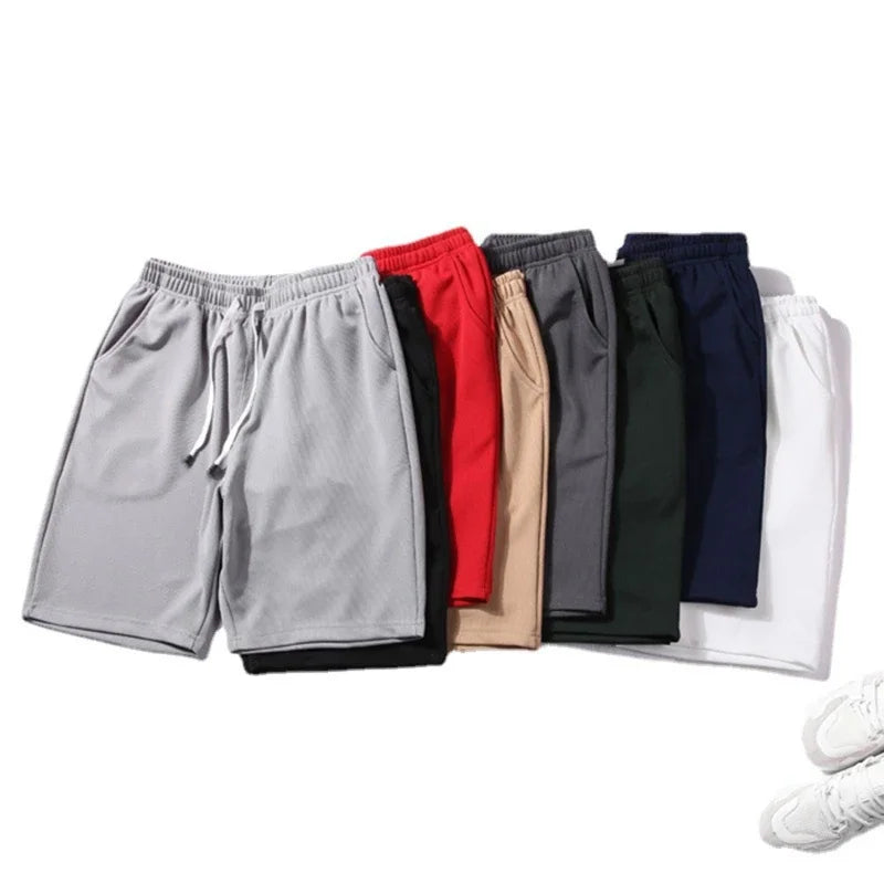 Summer Breathable Men Mesh Shorts Gym Bodybuilding Casual Loose Shorts/Joggers Outdoor Fitness Beach Shorts L-4XL