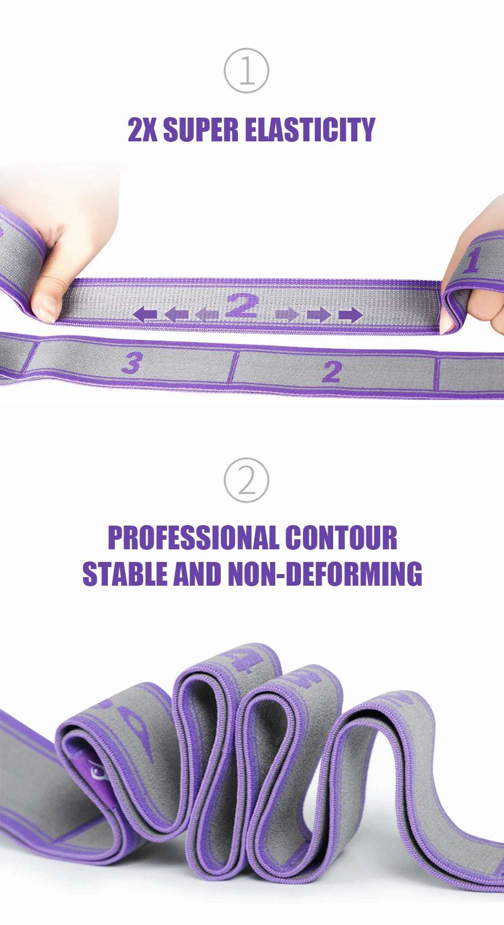 Multi-Section Elastic Yoga Resistance Bands Adult Child Dance Training/Gym Home Pilates Exercise Pull Strap Belt Fitness Sport