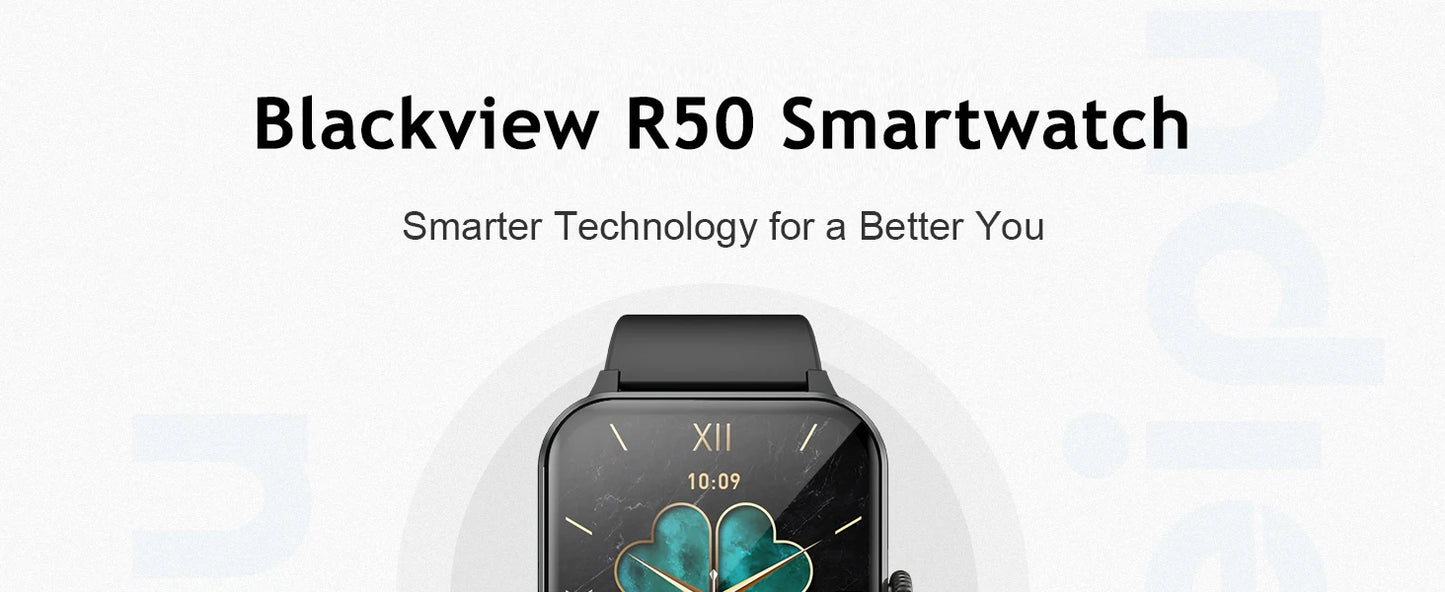 Blackview Smart Watch 1.85” Full Touch HD Bluetooth Calling Smartwatch/100+ Sports Fitness Tracking Watch with Voice Assistant