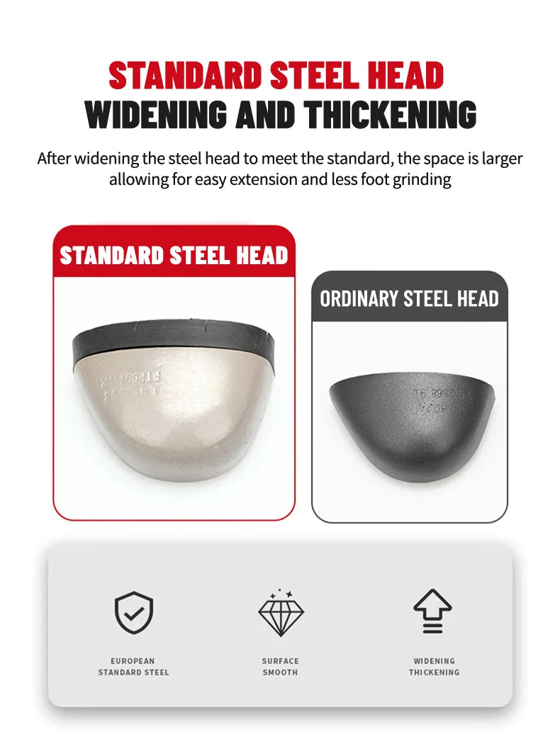 Lace-free, breathable, lightweight and comfortable/anti-smashing and anti-puncture safety shoes