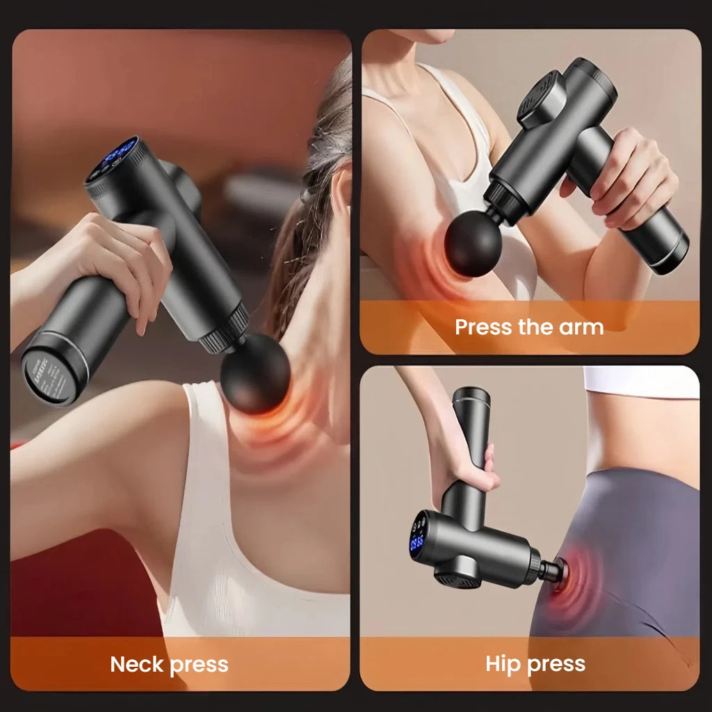 Massage Gun LCD Touch Screen Muscle Fasciitis Pain Relief/Recovery Suitable Alleviating for Athletes and Office Workers