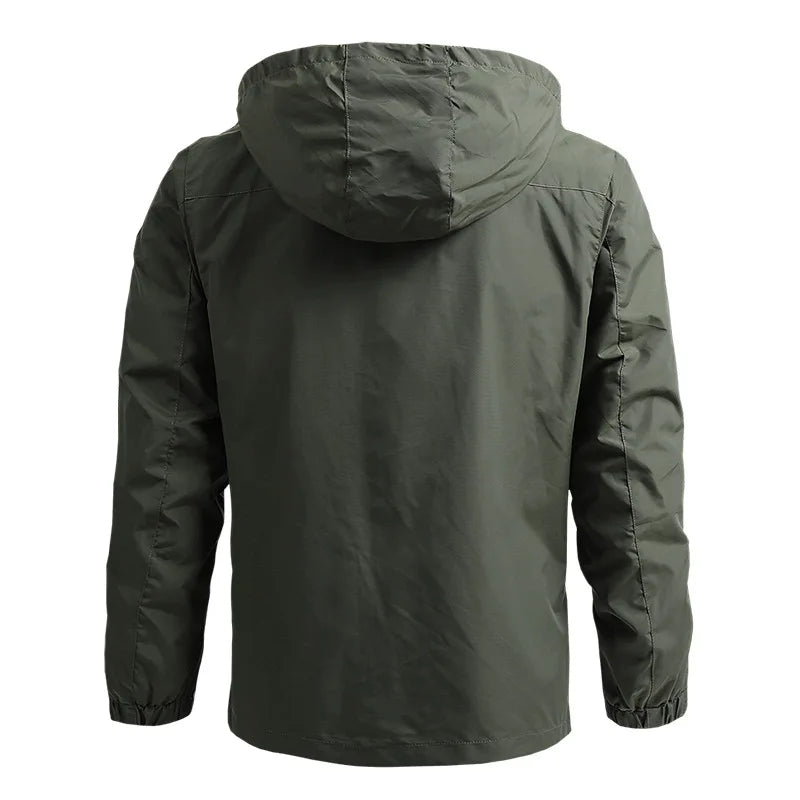 Windbreaker Men Tactical Jacket Waterproof Outdoor Hooded Coat/Sports Military Size S-5XL Field Climbing Thin Outwear