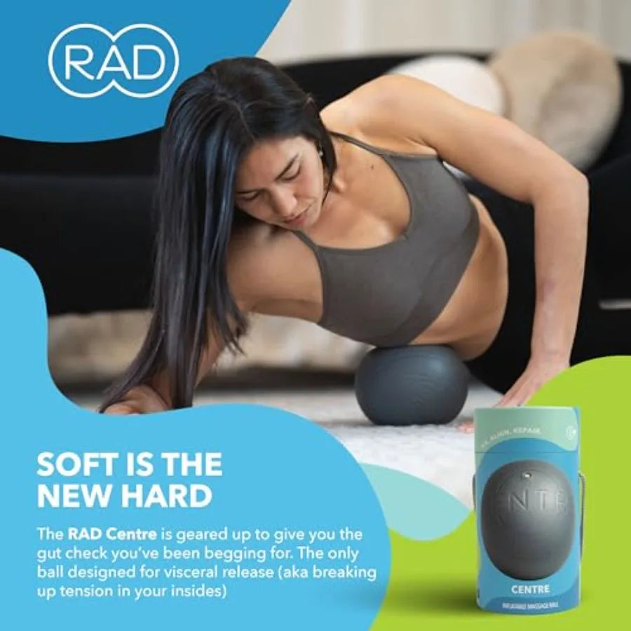 RAD Centre Soft Yoga Deep Tissue Massage Ball for Myofascial/Release Therapy Ideal for Abdominal Psoas Neck and Stomach Areas
