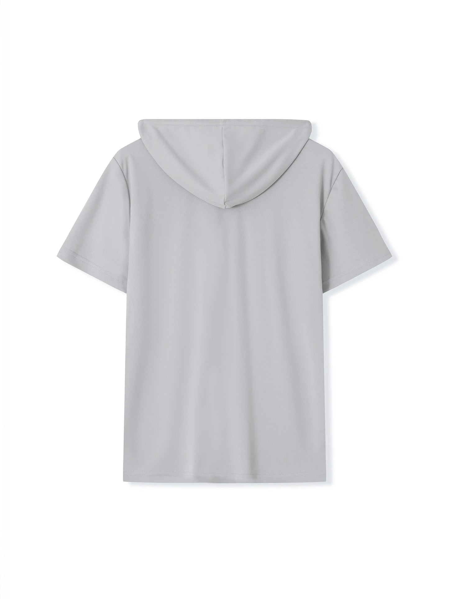 Men s Lightweight Short Sleeve Zip Up Hoodie Sweatshirt with Drawstring/Solid Color Casual Pullover Hooded T-Shirt for Summer