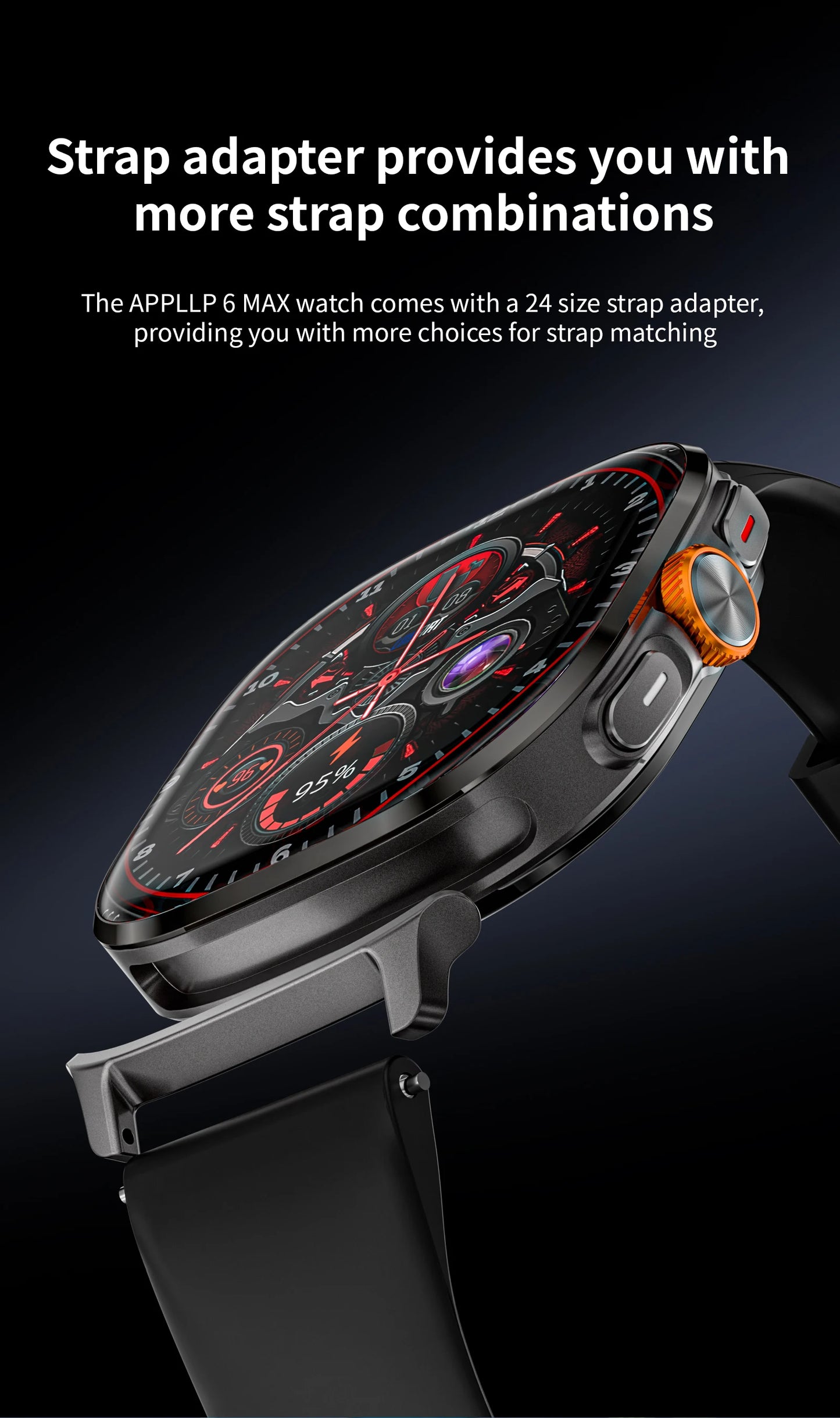 LOKMAT New APPLLP 6 MAX Android Smart Watch Phone Amoled Touch/Screen Rotating Camera AI Translation Function