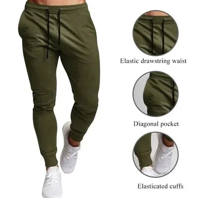 Casual Pants Men's Jogger Sweatpants Large Size Elastic Waist Sports/Casual Trousers Loose Fitness Clothes Spring Thin Pants