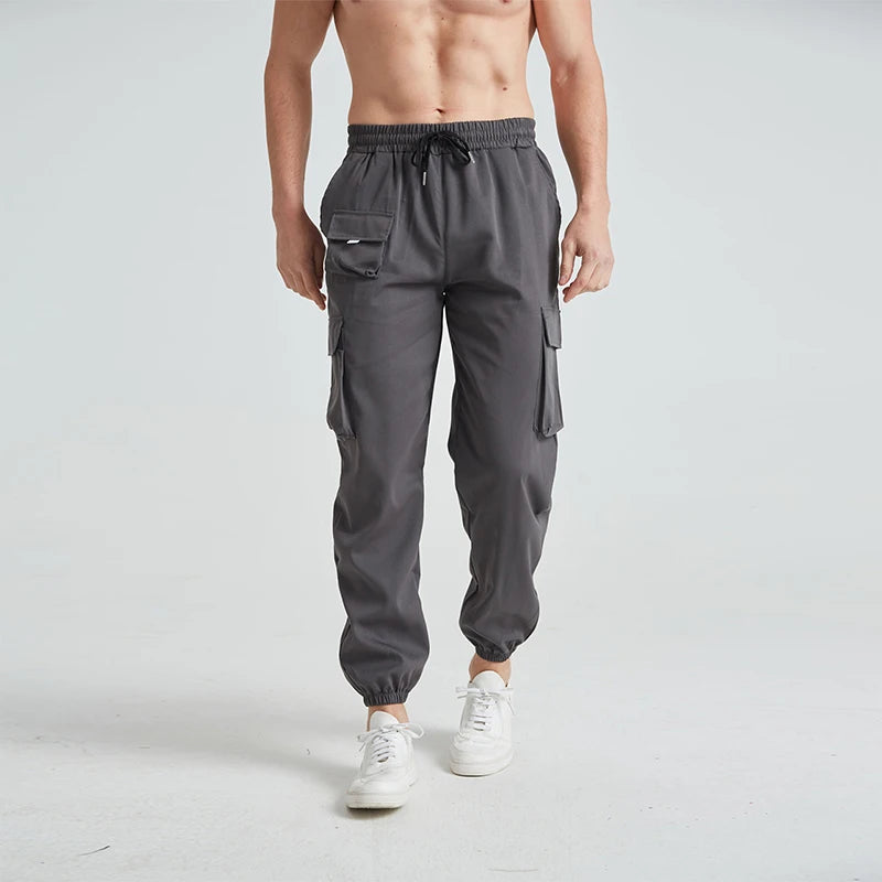 Men s Outdoor Hiking Cargo Pants Lightweight Quick Dry/Breathable Trousers with Adjustable Waistband and Pockets