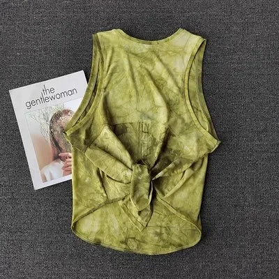 Sports Vest Women's Quick Drying Loose Running T-Shirt Fitness Top/Sleeveless Yoga Shirt Beautiful Back Breathable Mesh T-shirt