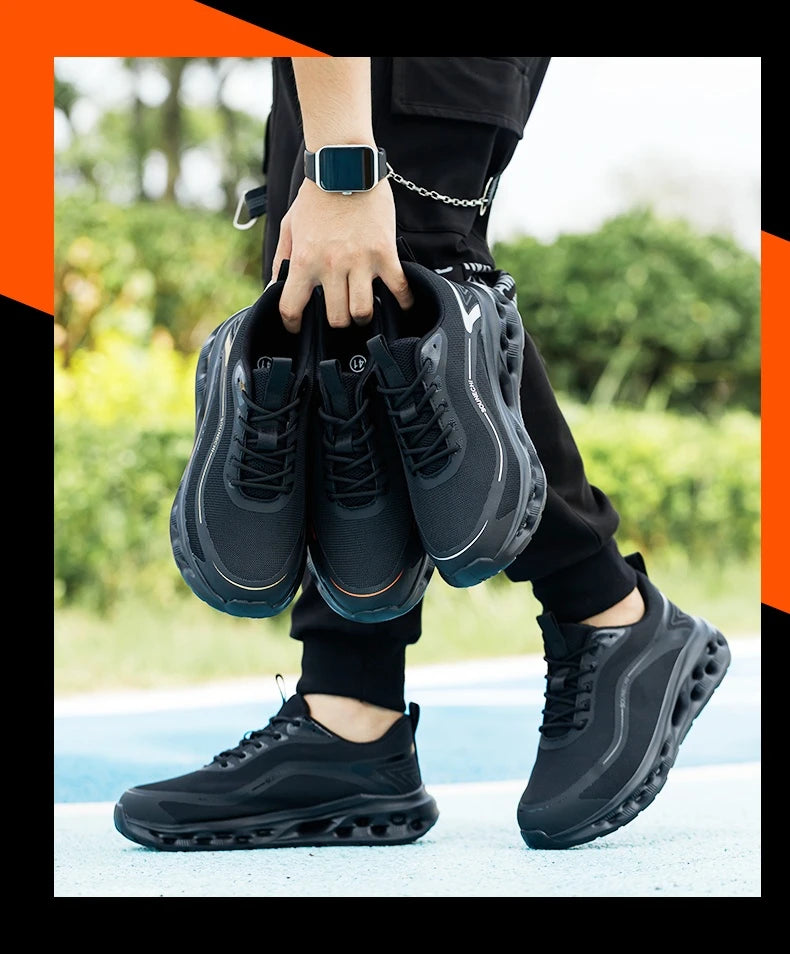 Men's Safety Shoes Anti-Impact Anti-Piercing Lightweight Work Shoes/Lightweight Breathable Sporty Design for Outdoor Work Shoes