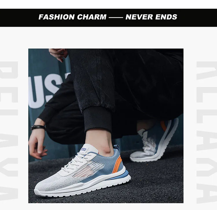 Men's Breathable Mesh Sports Shoes Casual Lightweight Sneakers/Male Comfortable Outdoor Anti-slip Running Shoes
