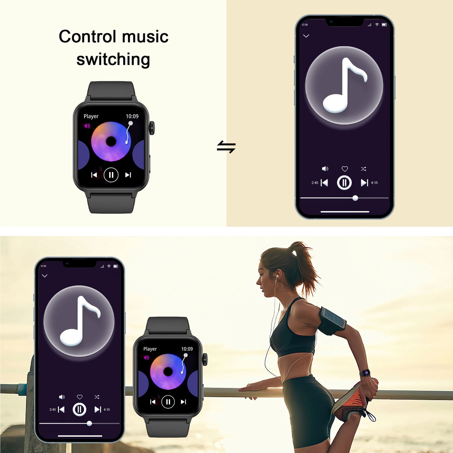 Blackview R30Pro Gray Smartwatch 1.85'' BT Call Waterproof Smart Watch Heart Rate/SpO2 Monitor Man Woman Watches for Android IOS