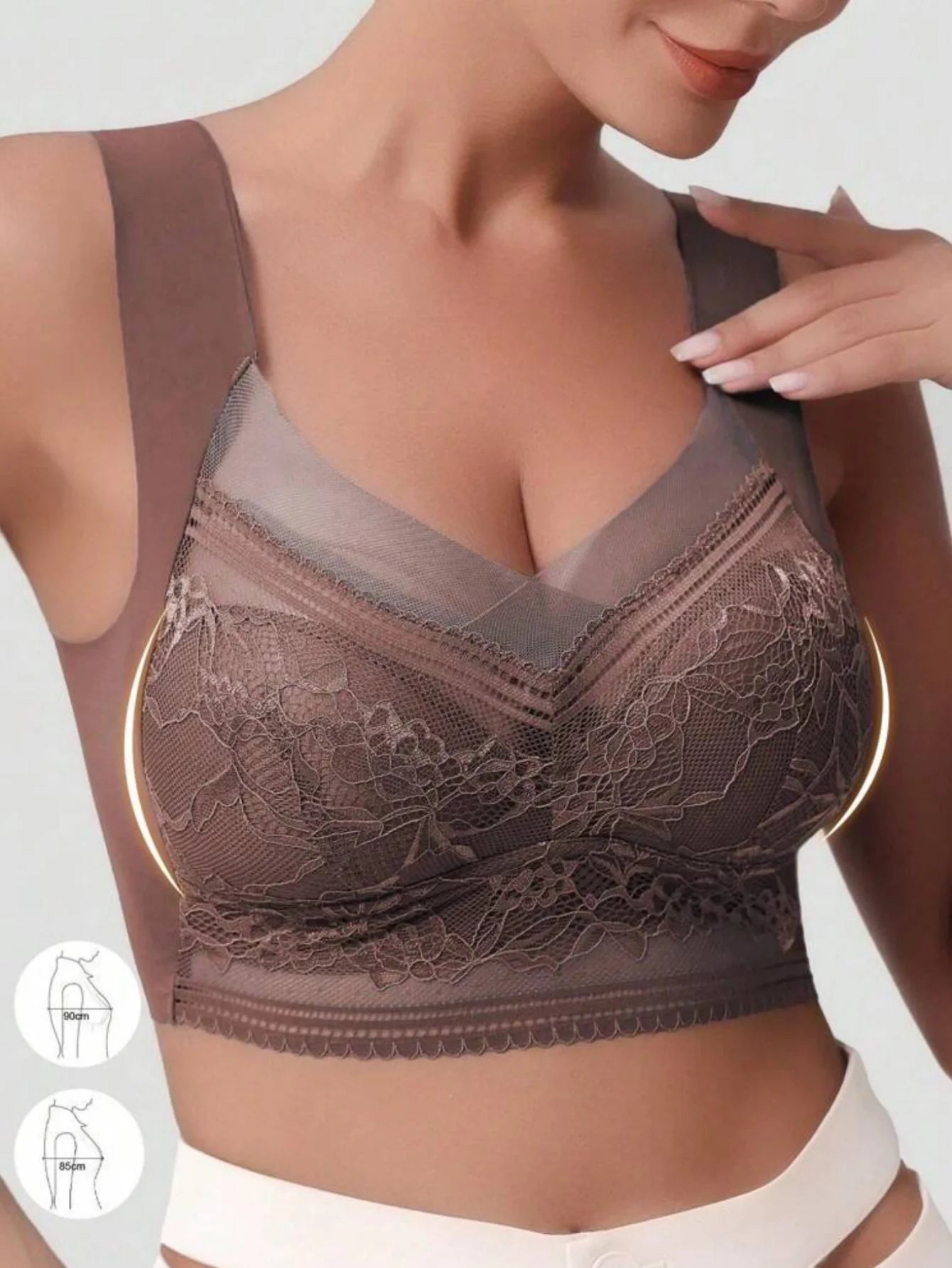 6-piece lace bra set for women's wireless sports bra push up bra/charming chest bra women's bra silk free bra