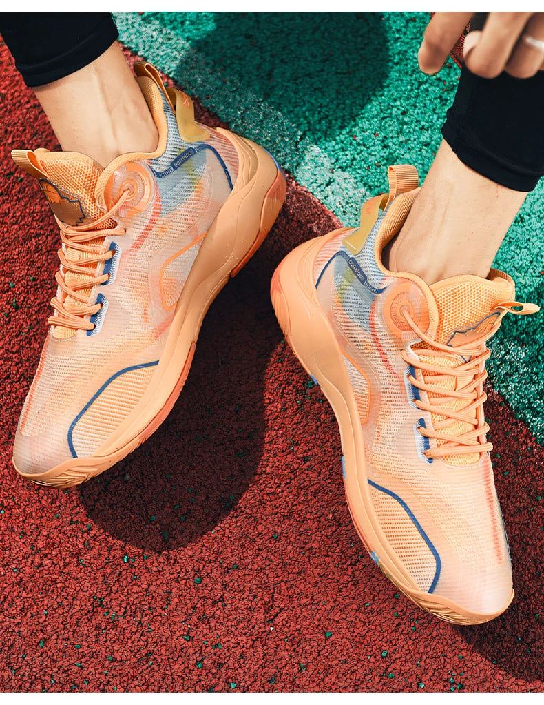 Men's Basketball Shoes Mid Basketball Sneakers/Non-Slip Outdoor Cushioning Workout Shoes