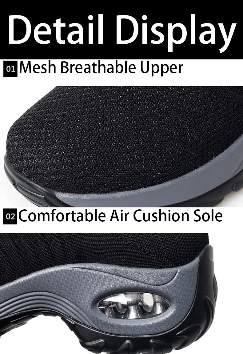 Women Running Training Sneakers Female Air Cushion/Causal Sport Shoes Slip On Walking Sock Shoes
