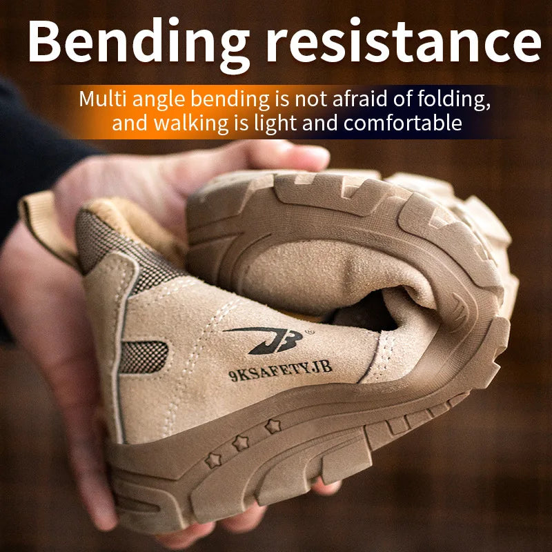 Insulation Men Work Boots Puncture-Proof Safety Shoes/Composite Toe Welder Protective Shoes Indestructible Work Shoes