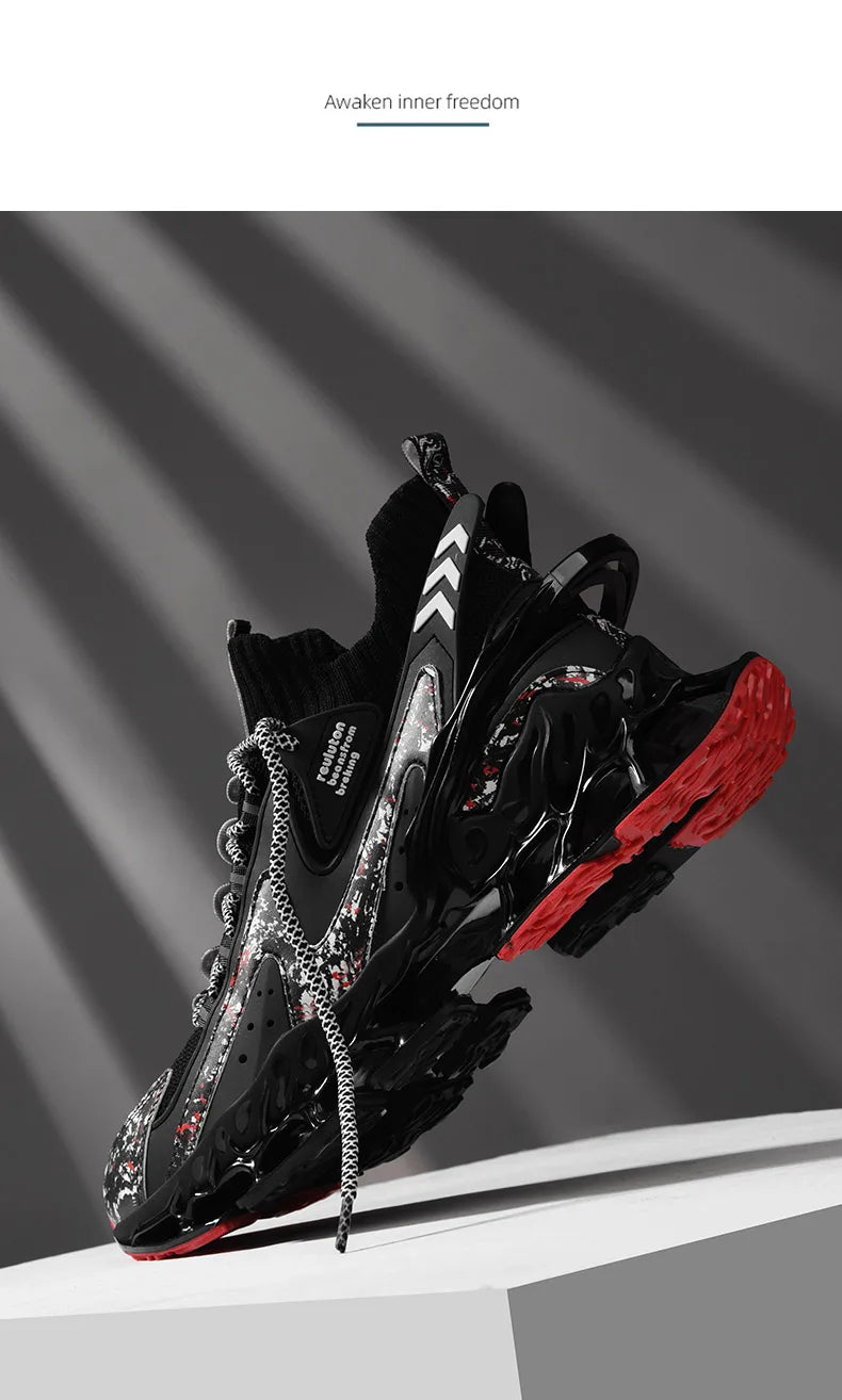 Men's Running Shoes Blade Non Slip Fashion Sneakers/Breathable Mesh Soft Sole Casual Athletic Walking Shoes