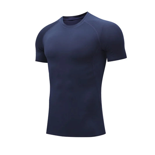 Men Short Sleeve t-Shirt Quick Dry Compression Shirts Fitness/Gym t-Shirts Sport Bodybuilding Shirt Running Football Tee Shirts