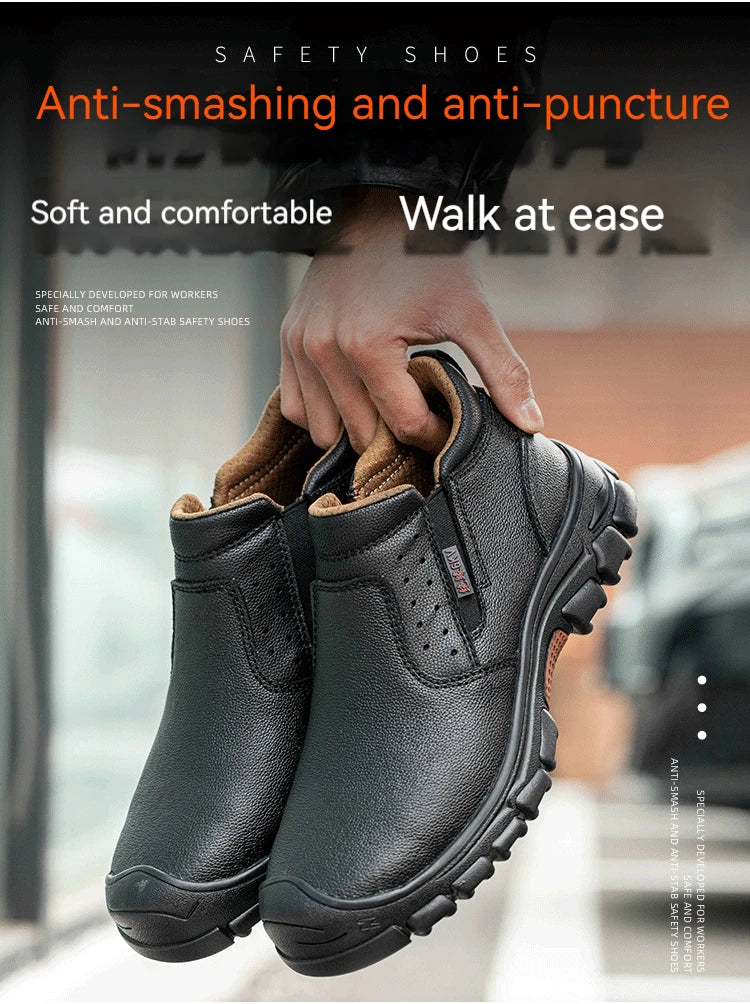 Men Work Shoes Breathable Work Sneakers Composite Toe Safety Shoes/Anti-Puncture Indestructible Shoes Welders Safety Boots