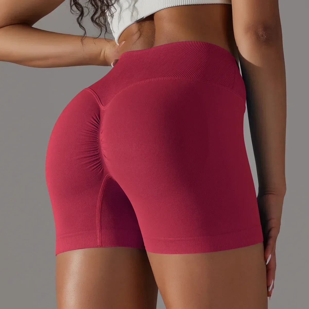 Women High Waist Workout Fitness Yoga Shorts Gym Push Up/Yoga Leggings Scrunch Butt Seamless Sports Shorts