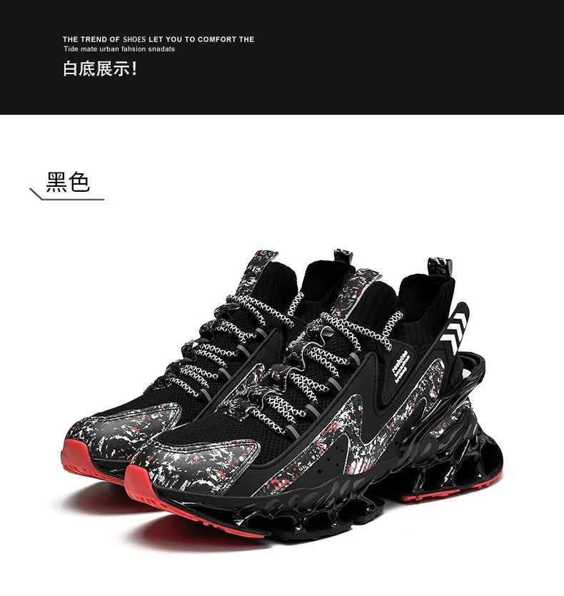 Men's Running Shoes Blade Non Slip Fashion Sneakers/Breathable Mesh Soft Sole Casual Athletic Walking Shoes