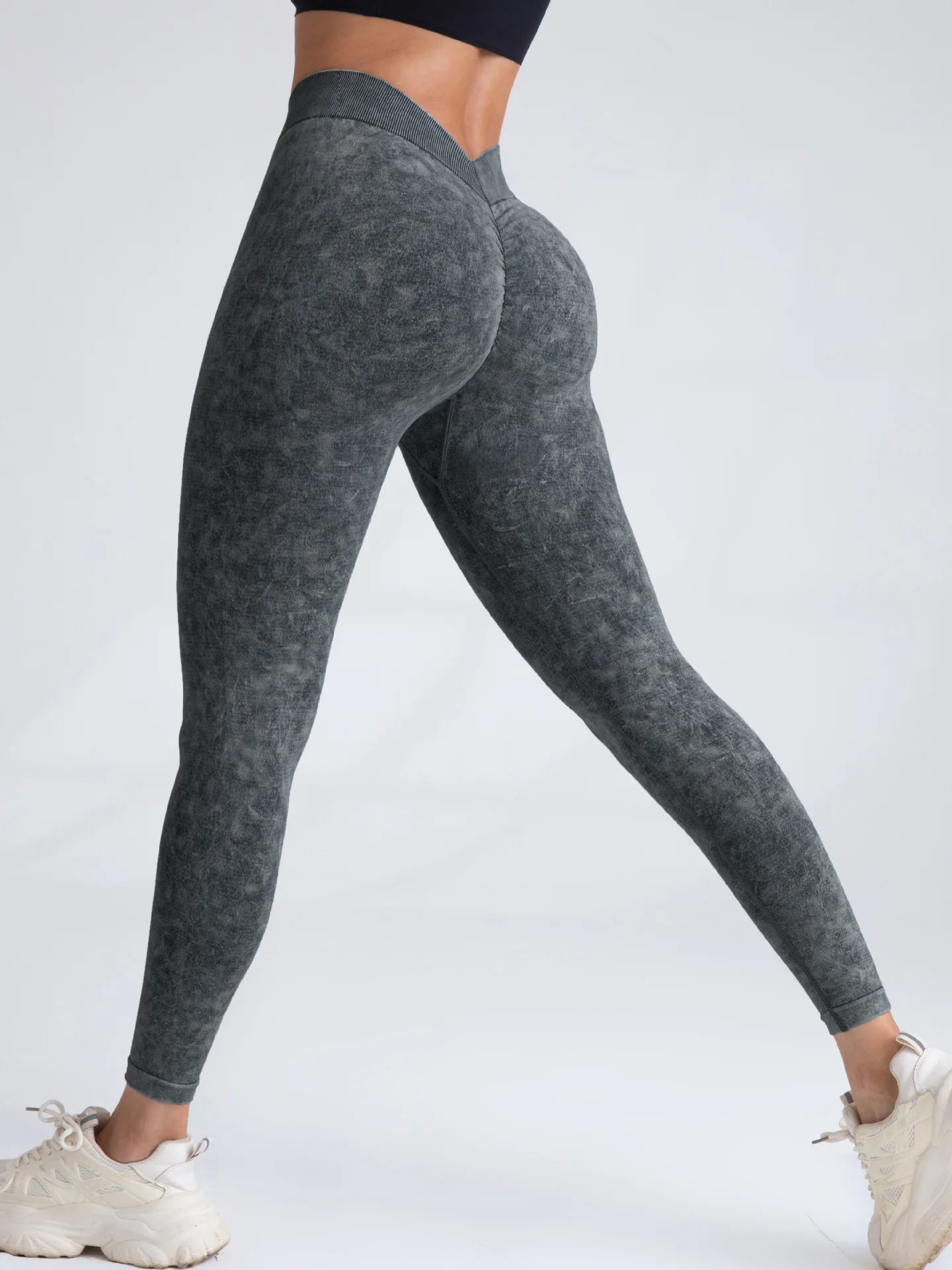 V Back Yoga Pants Women Workout Sport Leggings Fitness Seamless Leggings/Girl Gym Tights Scrunch Push Up Sportswear
