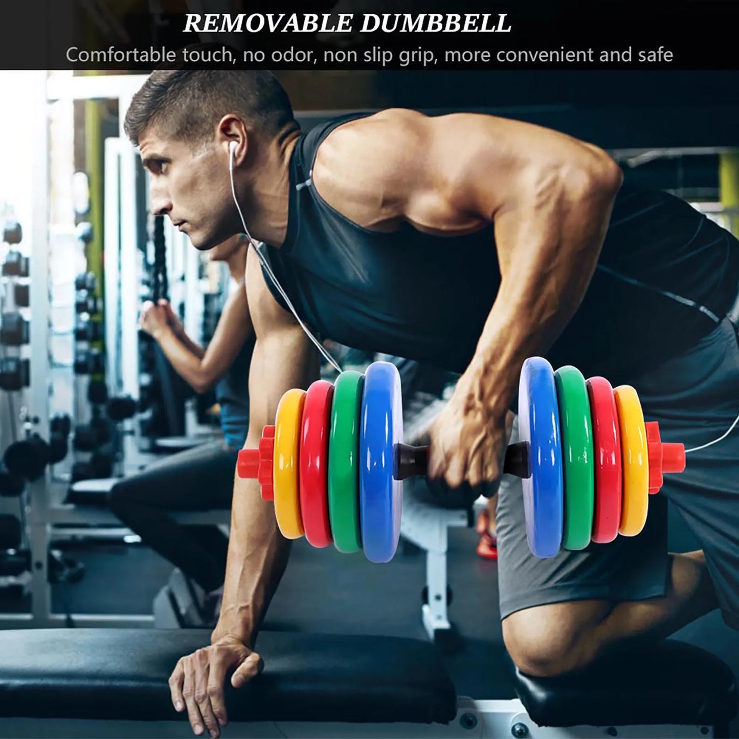 Colorful Removable Non Slip Grip Fitness Gym Home Weight Lifting Hand/Dumbbell Colorful Dumbbell Fitness Dumbbell Hand Dumbbell