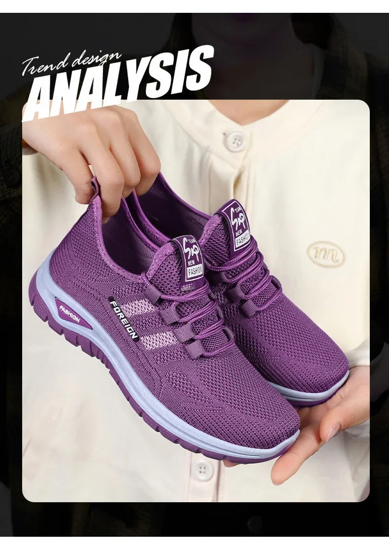 Spring Fashion Women's Shoes High quality Anti slip and Wear resistant/Sports Shoes Mesh Breathable Walking Shoes Designer